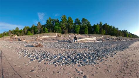 Lake Superior State Campground Beach - YouTube