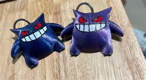 Gengar Keychain Hand Painted 3D Printed Pokémon - Etsy