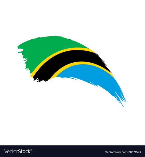 Tanzania flag Royalty Free Vector Image - VectorStock