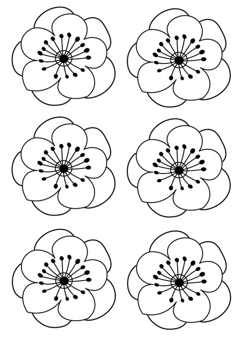 Cut and Build Paper Poppy Flower Template | Free Printable Papercraft ...