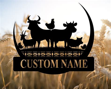 Personalized Metal Farm Signs Indoor Outdoor TMS223 – Tom Pham Designs