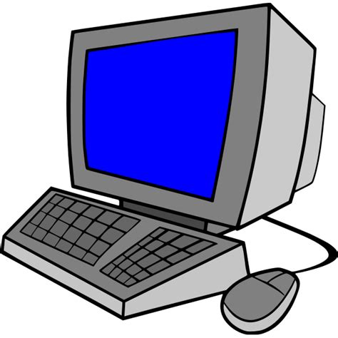 Desktop computer cartoon art | Free SVG