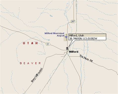 Milford, Utah Map