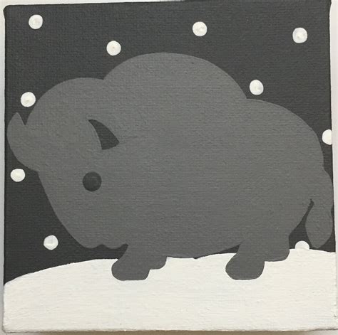 Buffalo Snow Painting - Etsy