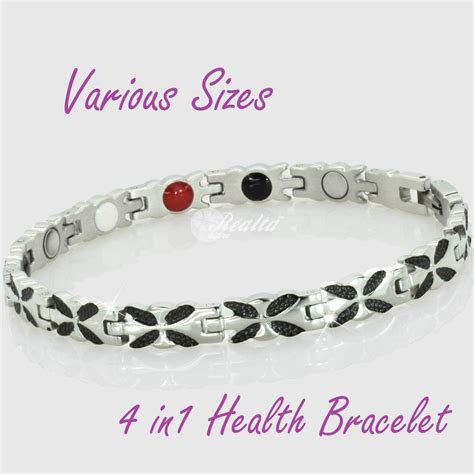 Womens Magnetic Health Bracelet Four Healing Stones Pain Relief ...