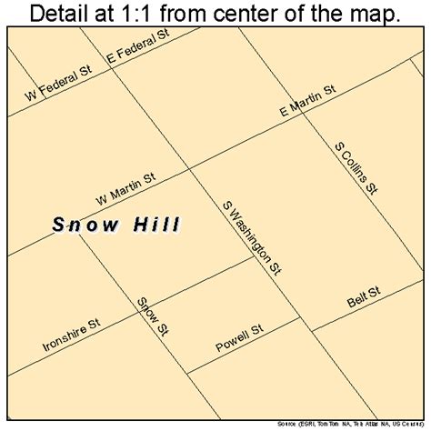 Snow Hill Maryland Street Map 2473075