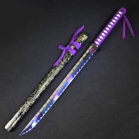 Yongli Sword Purple High Manganese Steel Blade Katana Japanese Samurai ...