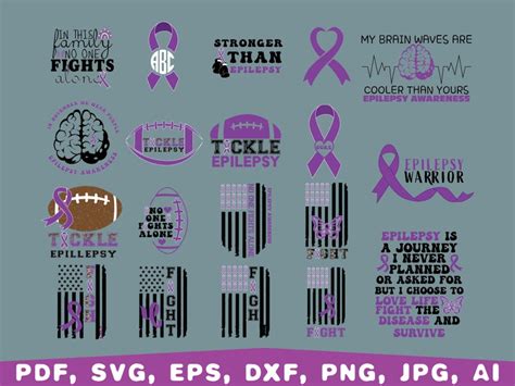 Epilepsy Awareness Svg Purple Ribbon Svg Epilepsy Ribbon - Etsy