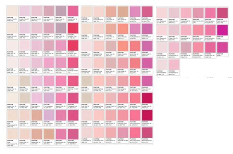 Pantone Pink Color Chart