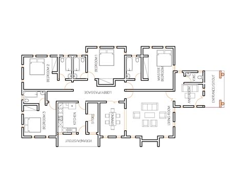 Beautiful Sample of a 4-Bedroom Bungalow Floor Plan