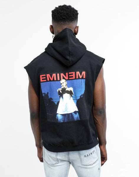 Eminem Sleeveless Photo Hoodie Black | Culture Kings US