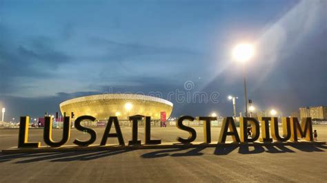 Lusail Stadium editorial stock photo. Image of dusk - 262308398