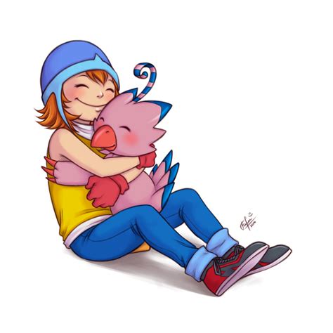 Sora and Biyomon by Fufu-the-maniac on DeviantArt