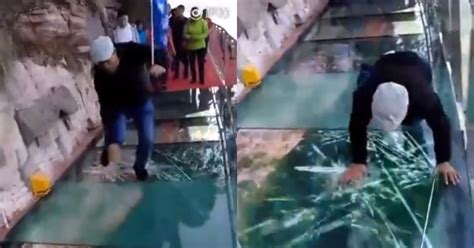 Glass Bridge In China Cracks As A Man Falls Down, But There's More To ...