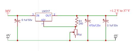 Lm317t Voltage Regulator Circuit