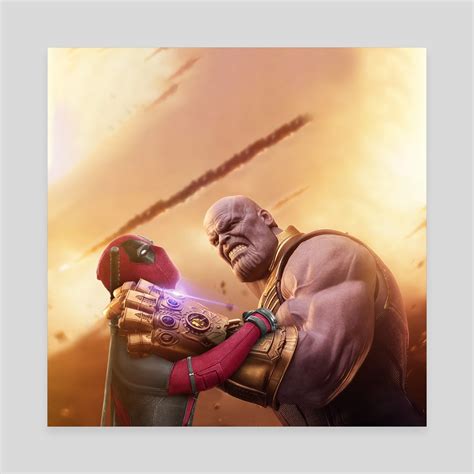 Deadpool vs Thanos, an art canvas by Agt Design - INPRNT