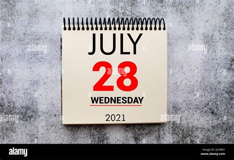 July 28 Calendar. Part of a set Stock Photo - Alamy