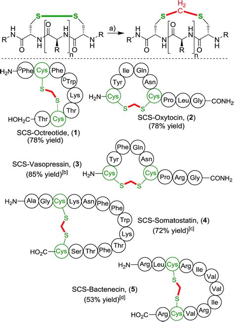 Converting disulfide bridges in native peptides to stable methylene thioacetals - Chemical ...