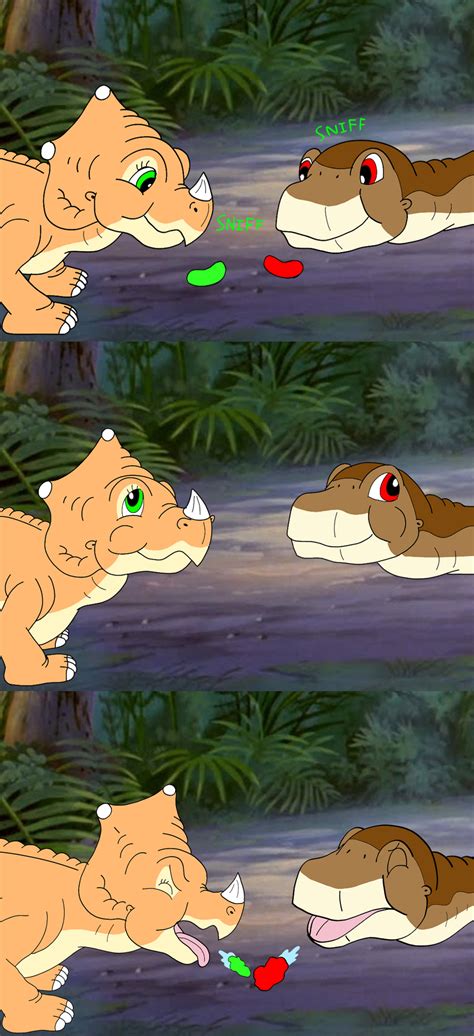 Littlefoot and Cera don't like candy redo 2023 by Animedino1 on DeviantArt