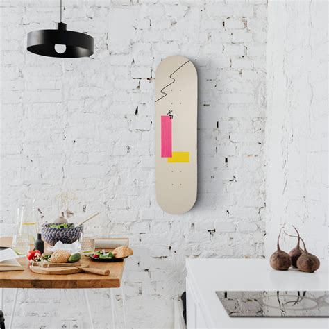 Skateboard Wall Art Set, "City Lights" Hand-Painted Wall Decor Set of ...