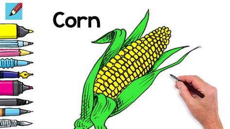 How to draw an Ear of Corn Real Easy