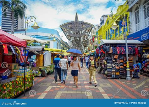 Kuala Lumpur, Malaysia - March 9, 2017: Petaling Street Market, in the ...