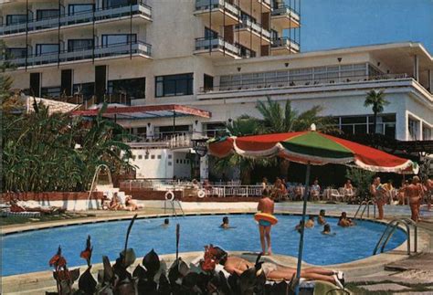 Hotel "Triton", swimming-pool Benalmadena, Spain Postcard