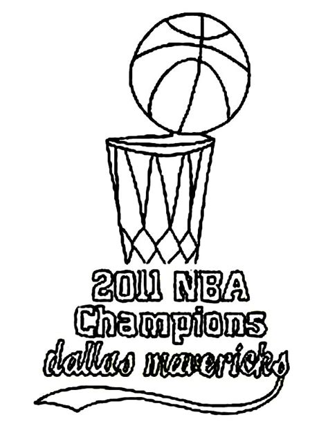 2011 NBA Champions Dallas Mavericks Coloring Page : Color Luna