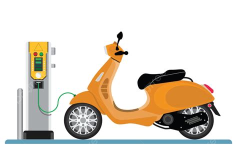 Electric Charging Station Vector Hd PNG Images, Electric Scooter ...