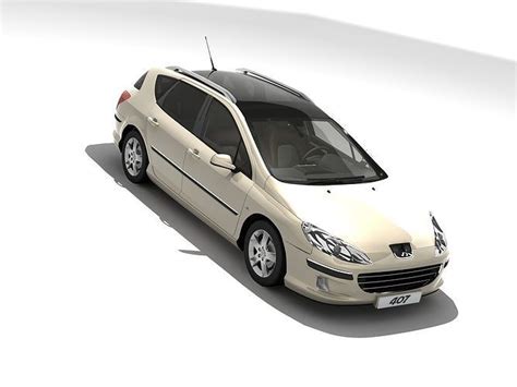 3D model Peugeot 407 SW with HQ interior VR / AR / low-poly | CGTrader