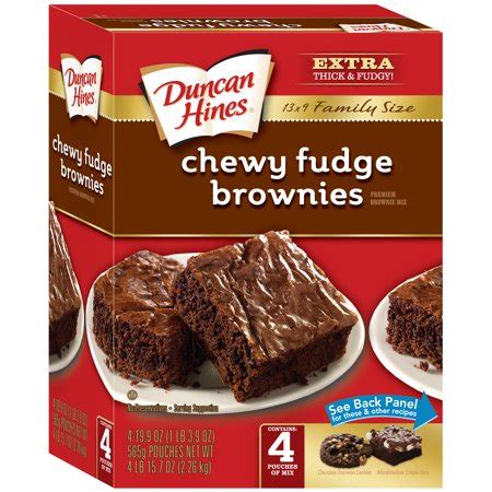 Duncan Hines Family Size Chewy Fudge Brownie Mix, 4 - 19.9 oz Box ...