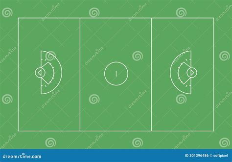 Lacrosse Women Pitch Markings Vector Illustration Stock Illustration - Illustration of sporty ...