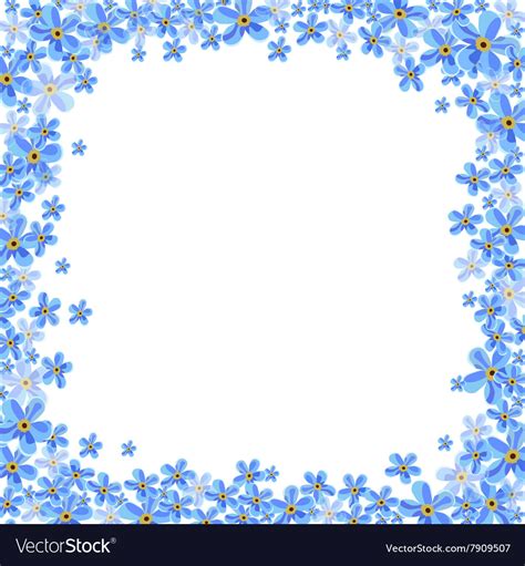 Frame With Blue Forget-me-not Flowers Royalty Free Vector F69