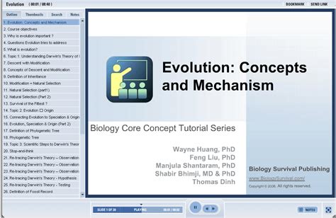 College Biology: Evolution: Concepts and Mechanism