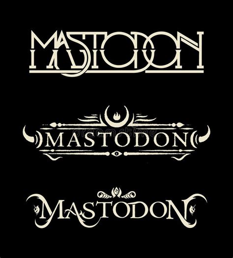 Mastodon Band Logo. Isolated on Black Background. Editorial Photography - Illustration of ...