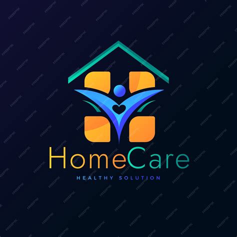 Free Vector | Gradient home health care logo template