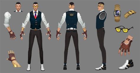 the character is wearing several different types of clothing and accessories for his role in the ...