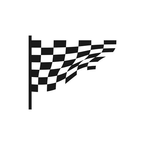 black and white racing flag logo design 26329468 Vector Art at Vecteezy