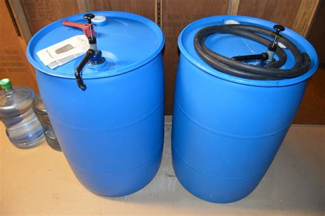 Pair of 55 Gallon BPA-Free Water Storage Barrels by ShelfReliance | EBTH