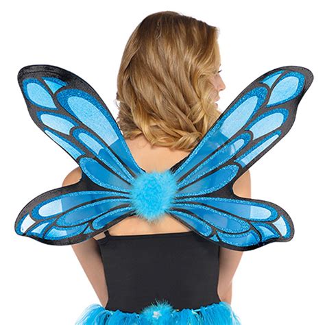 Ladies Pixie Wings & Skirt Costume Set Fairy Magical Creature Halloween Outfit