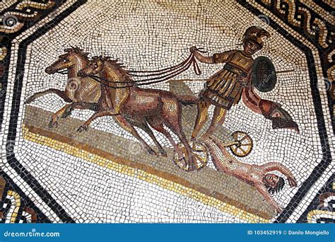 Chariot mosaic editorial stock image. Image of italy - 103452919