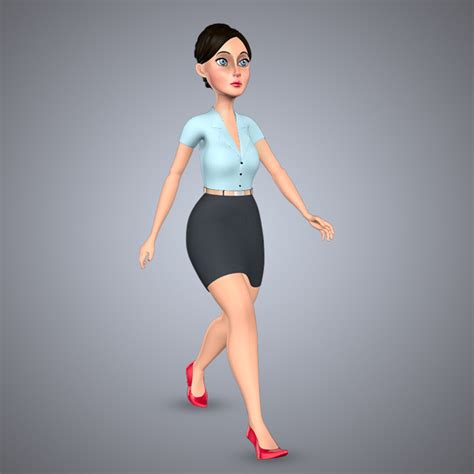 ArtStation - 3D cartoon lady character modelling