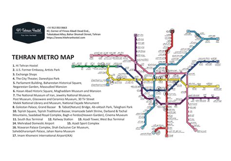 Tehran Metro Guide | Tehran Metro Map 2020,Lines and Prices