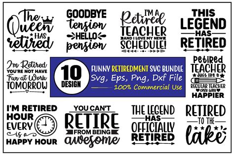 Funny Retirement Quotes Svg Bundle Graphic by BDB_Graphics · Creative Fabrica