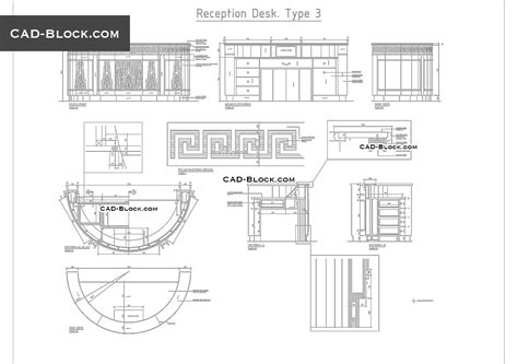 Reception Desks for Public Area DWG | AutoCAD Drawing