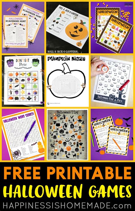 Free Printable Halloween Games - Happiness is Homemade