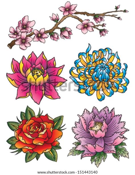 4 Cherry Blossom Vine Tattoo Outline Images, Stock Photos & Vectors ...