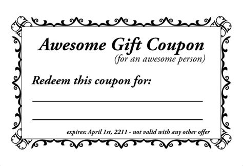 Free Blank Coupon Template Downloads