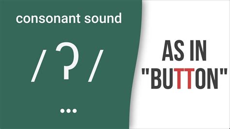 Consonant Sound Glottal 'T' / ʔ / as in "button" – American English Pronunciation - YouTube