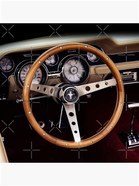 "1967 Ford Mustang, steering wheel" Clock for Sale by hottehue | Redbubble
